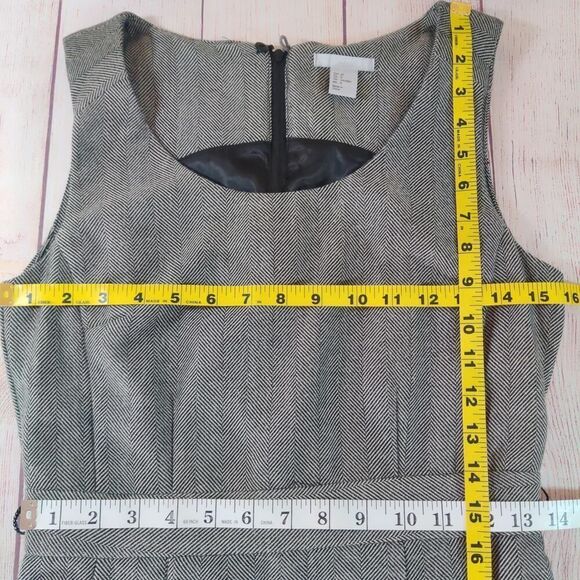 H&M herringbone sheath dress sz 8 - Picture 7 of 9